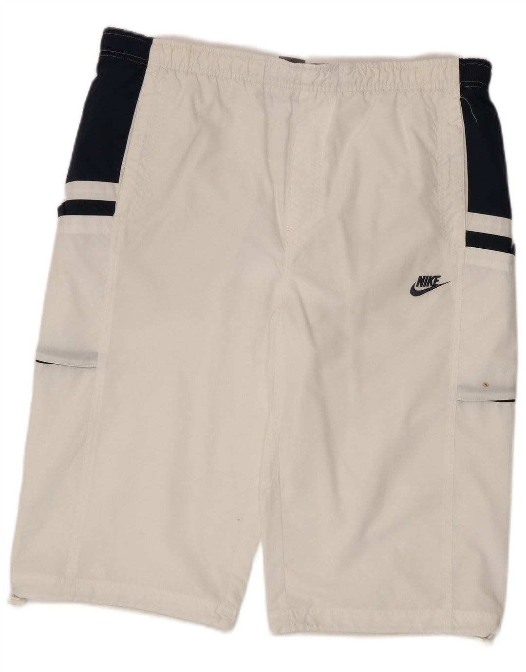 Pantaloni scurți sport Nike pentru bărbați Marea Britanie 37/39 XL, alb, poliester color bloc
