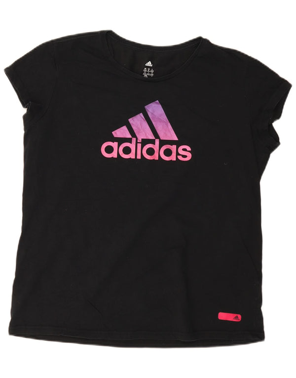 Tricou grafic Adidas pentru femei Top UK 20/22 XL Bumbac negru