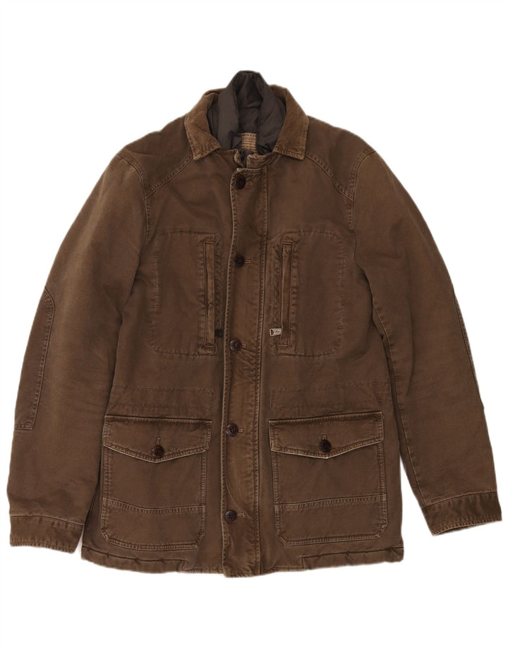 Marlboro Classics Mens Utility Jacket IT 48 Medium Khaki Bumbac