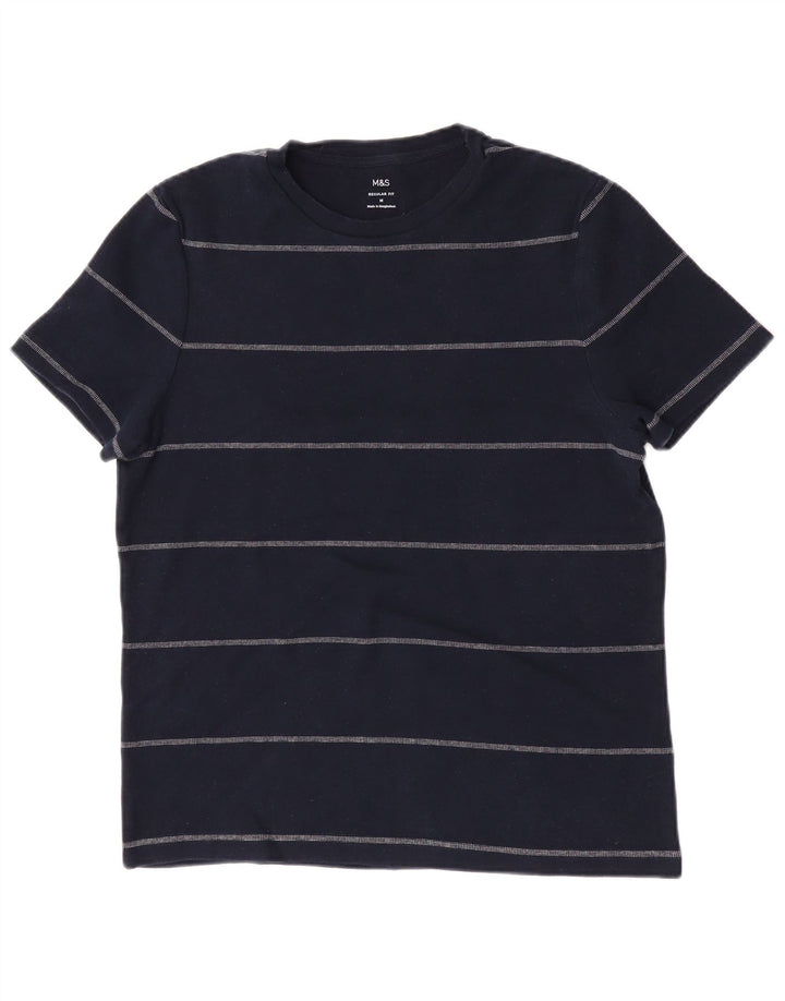 Tricou Marks & Spencer pentru bărbați, cu croiala normală, de top mediu, bleumarin, cu dungi