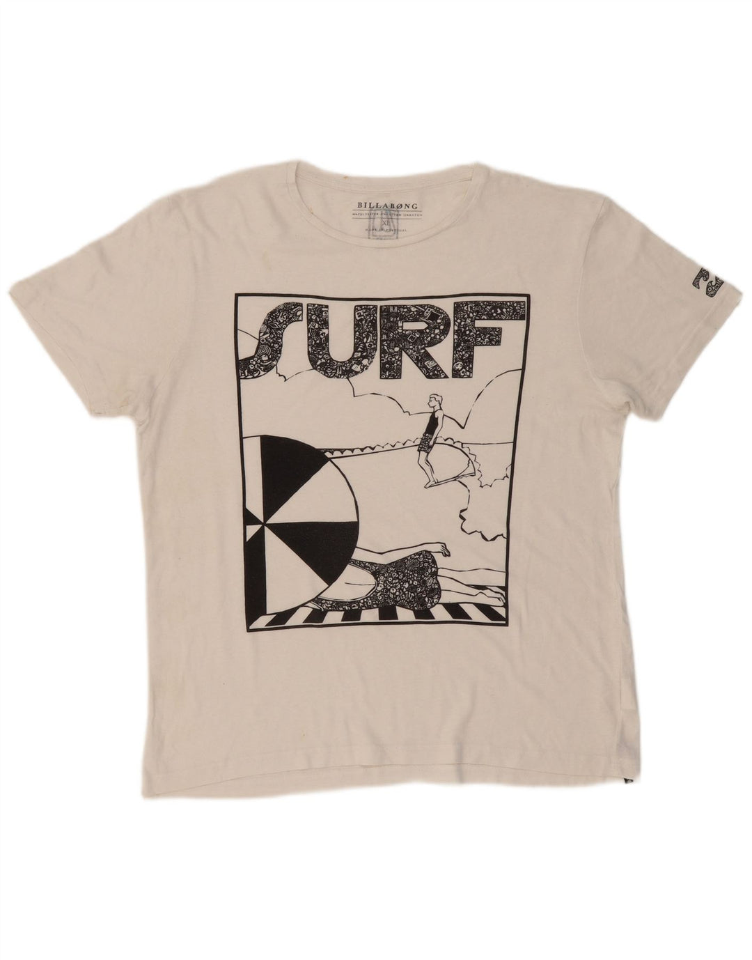 Tricou grafic pentru bărbați BILLABONG Top XL Poliester alb