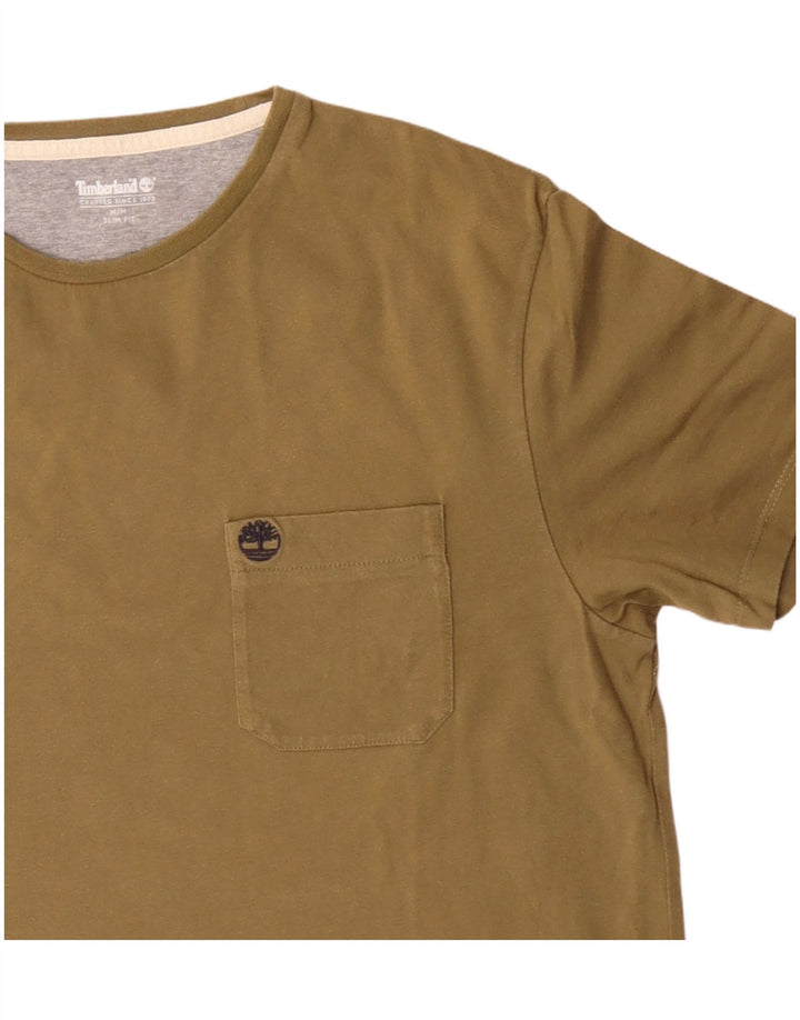TIMBERLAND Tricou Slim Fit pentru bărbați Top Medium Khaki Bumbac