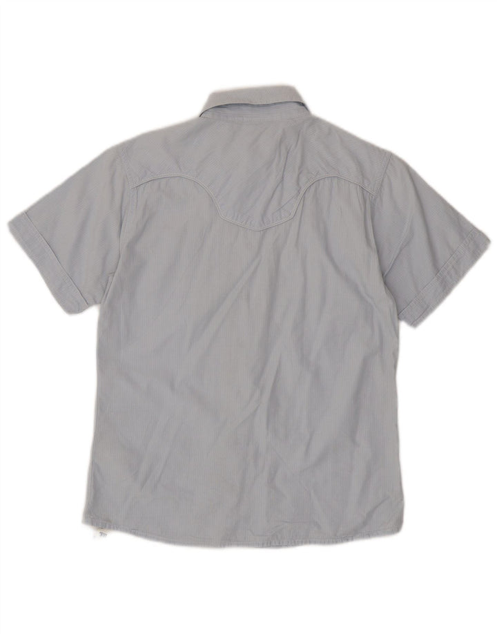 Cămașă cu mânecă scurtă pentru băieți Lee 13-14 ani, bumbac cu dungi albastre