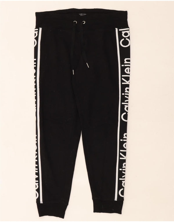 Pantaloni de trening grafic Calvin Klein pentru femei Pantaloni de jogging UK 14 Medium Black
