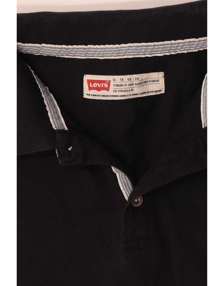 Tricou polo pentru bărbați Levi's XL, bumbac negru