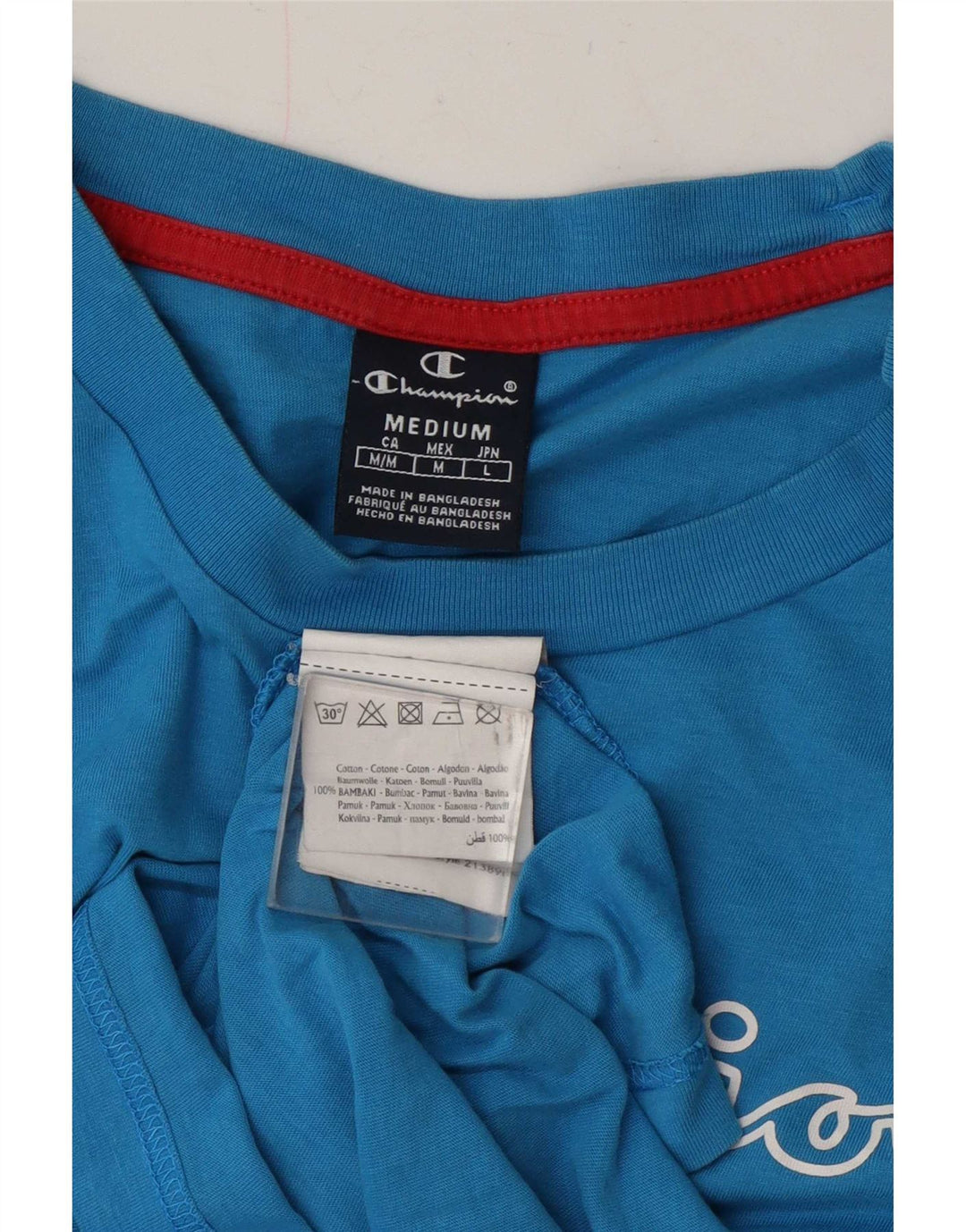 Tricou grafic pentru bărbați Champion Top din bumbac albastru mediu