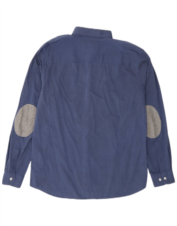 Cămașă subțire Jack & Jones pentru bărbați, bumbac albastru XL