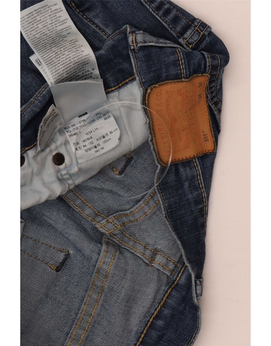 Blugi Levi's 511 Slim pentru bărbați W34 L34 Bumbac albastru