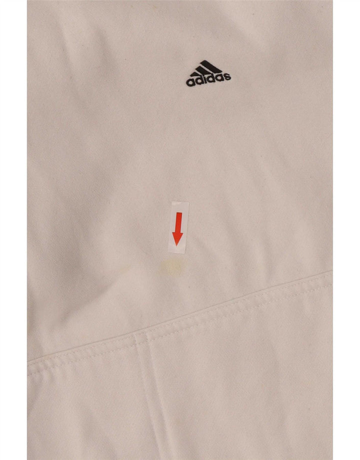 Pulover Adidas pentru bărbați, bumbac alb mediu