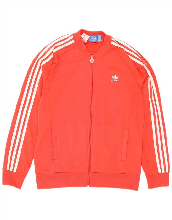 Jachetă de trening pentru băieți Adidas 14-15 ani poliester roșu