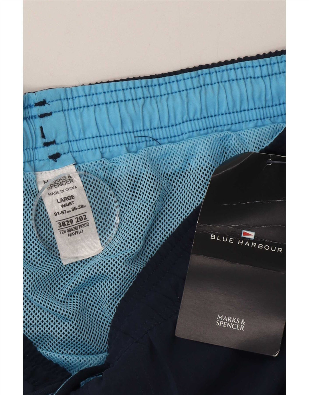 Marks & Spencer Pantaloni scurți de baie pentru bărbați Blue Harbour, mari, bleumarin