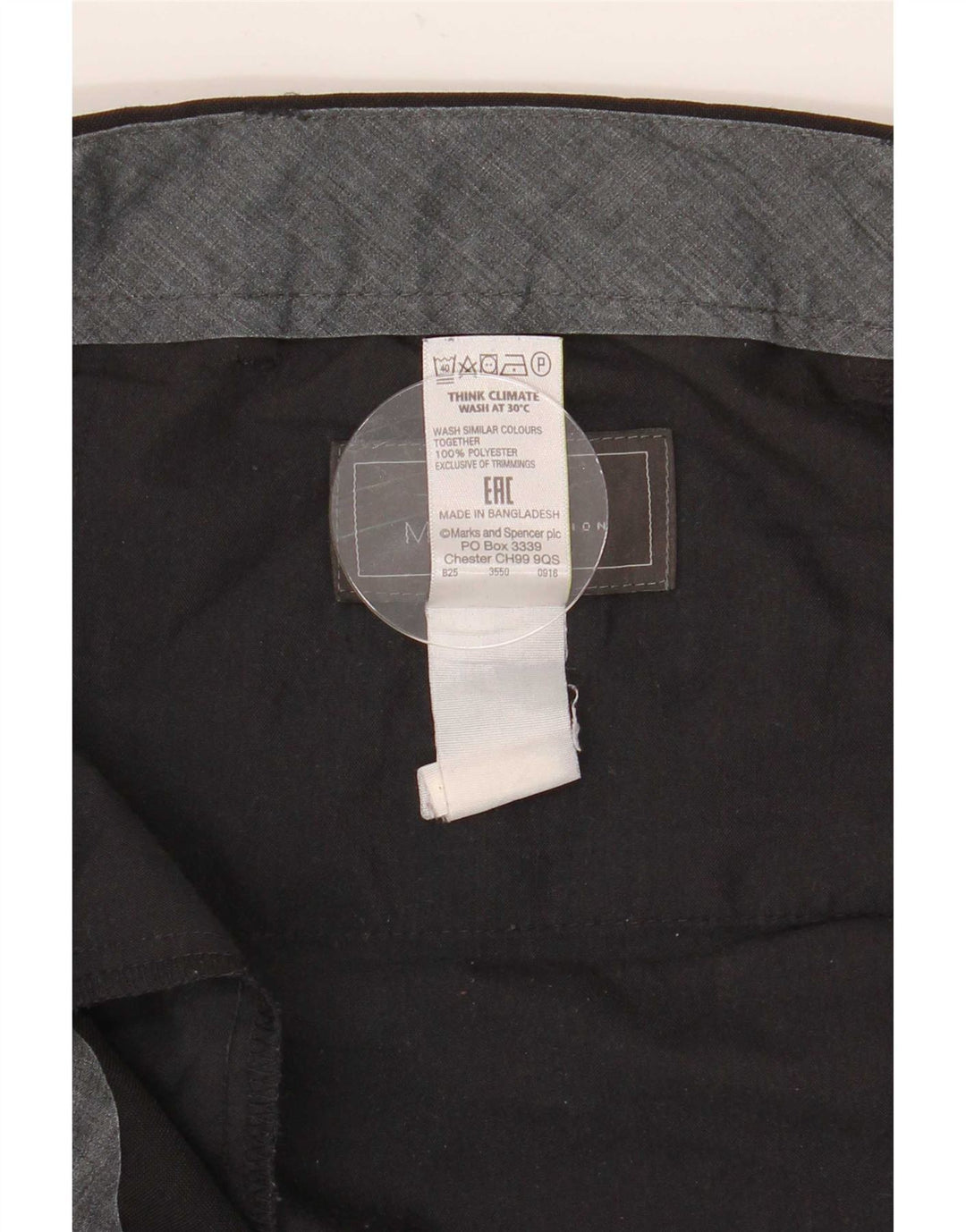 Marks & Spencer Pantaloni drepți pentru bărbați L40 L29 Poliester negru