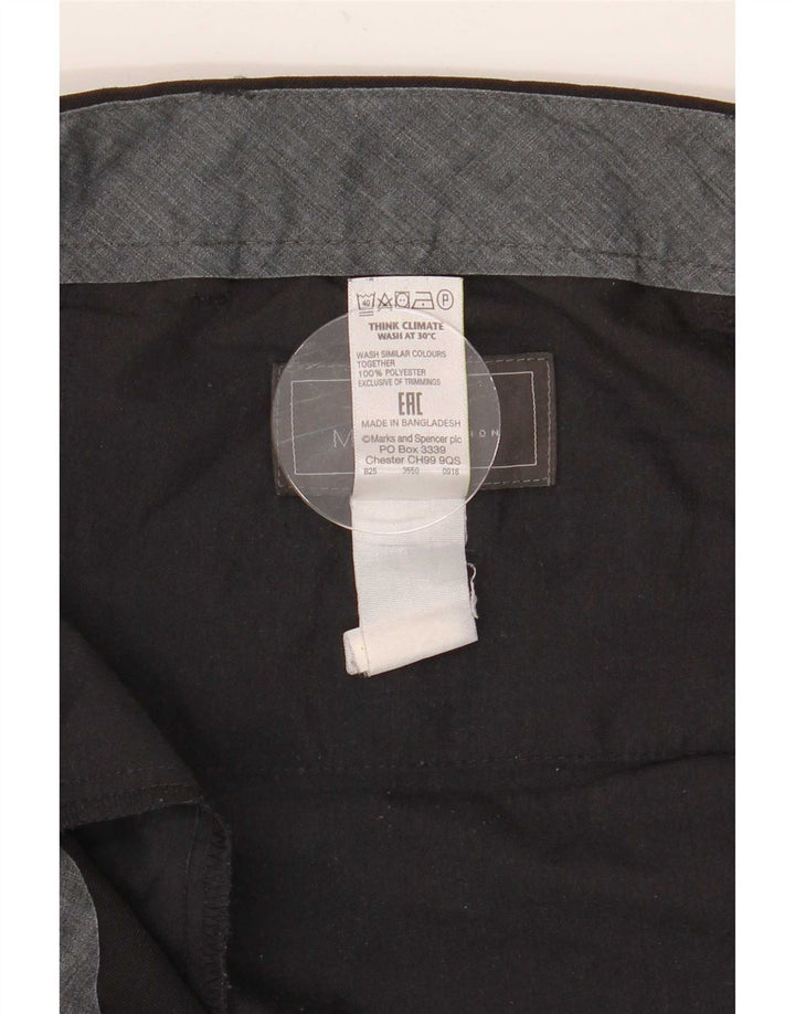 Marks & Spencer Pantaloni drepți pentru bărbați L40 L29 Poliester negru