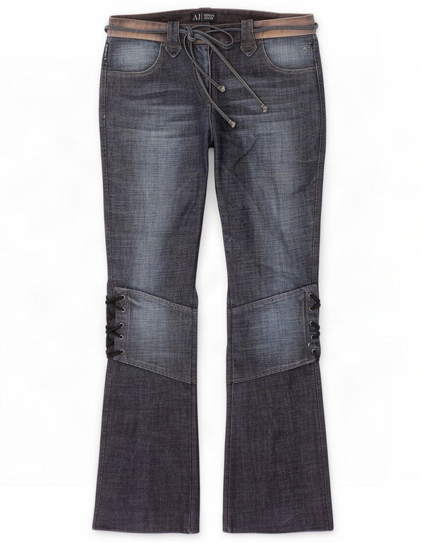 Armani Blugi Bootcut pentru femei UK 12 Medium W30 L31 Blue Bumbac