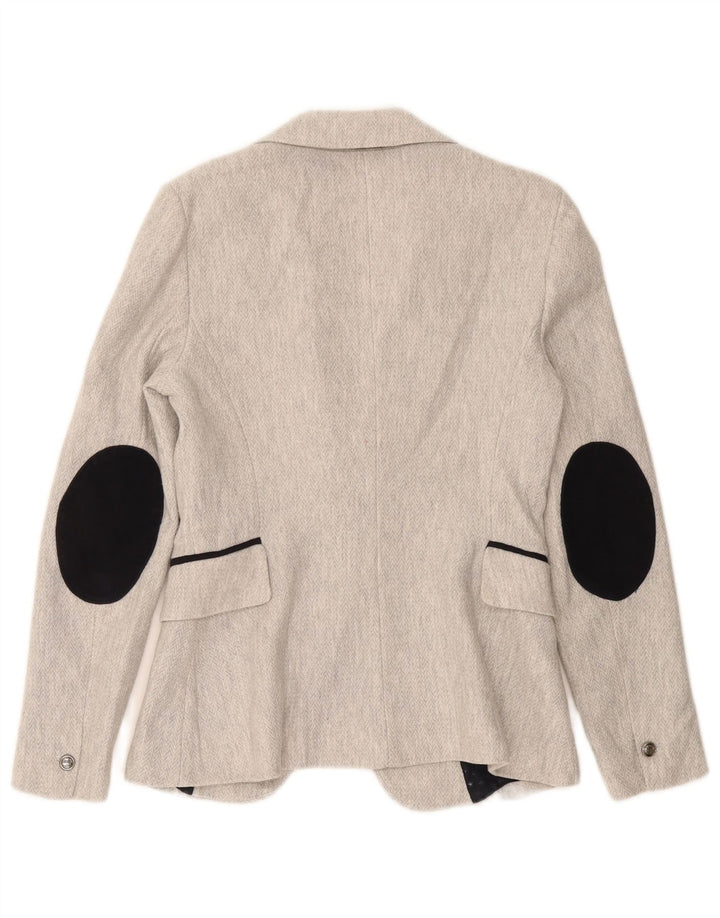 Sacou blazer pentru femei Zara, cu 1 nasture, UK 6 XS, gri Herringbone