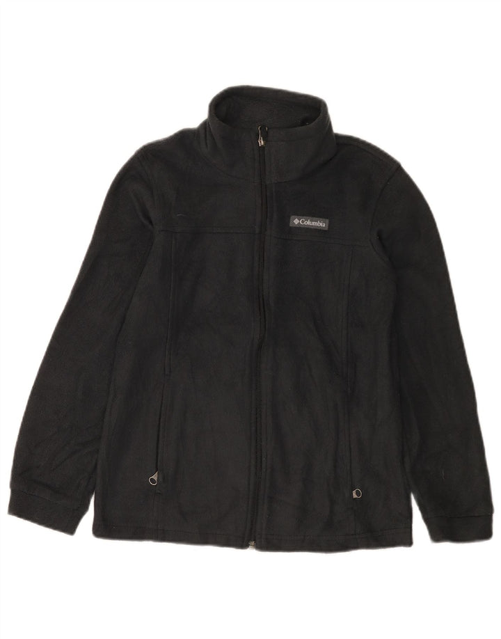 Jachetă fleece Columbia pentru fete 10-11 ani poliester mediu negru