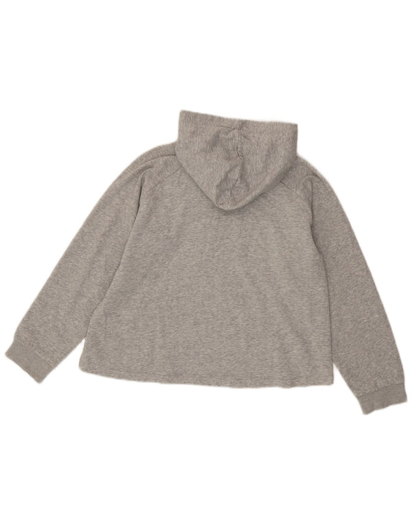 Pulover Fila Crop Graphic Hoodie pentru femei UK 16 mare, gri, bumbac color bloc