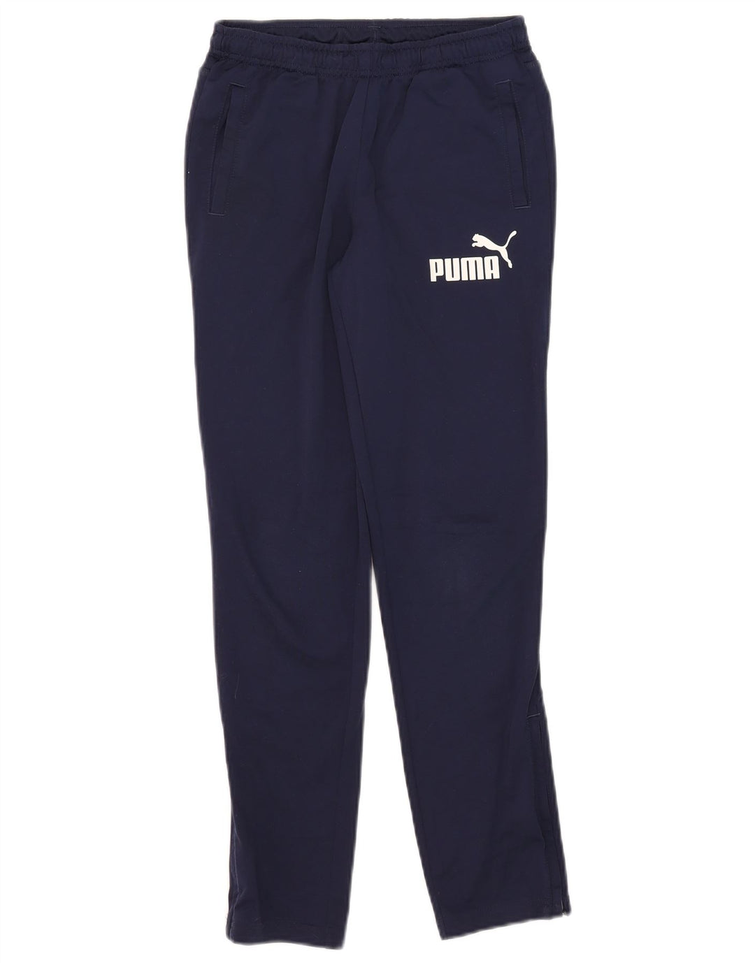 Pantaloni de trening Puma pentru băieți cu grafică 11-12 ani, poliester bleumarin