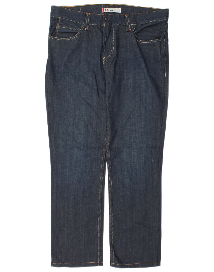 Blugi pentru bărbați Levi's 511 Slim W38 L31 Bumbac bleumarin