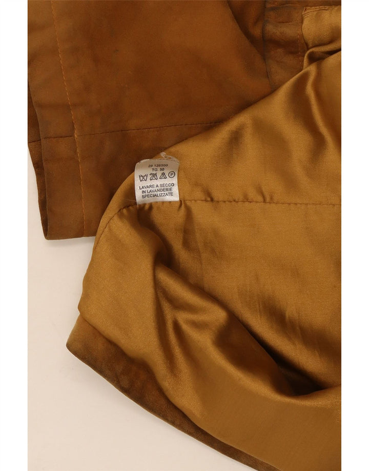 Blazer Vintage pentru femei cu 2 nasturi din piele intoarsa IT 50 XL maro