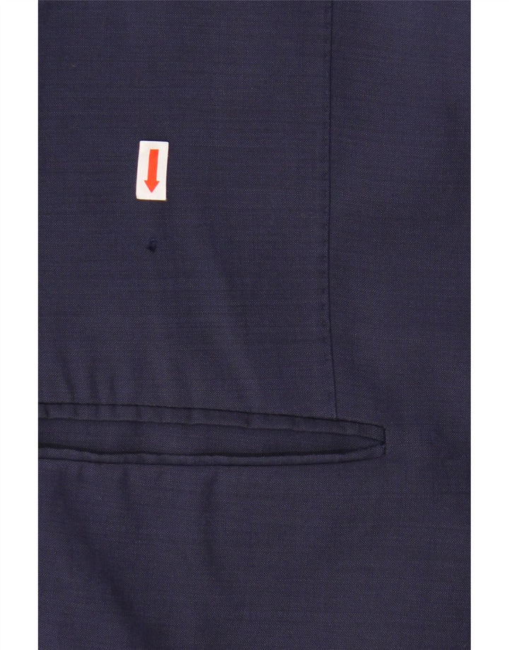 Jachetă pentru bărbați VINTAGE cu 2 nasturi IT 48 Medium Bleumarin Viscoză