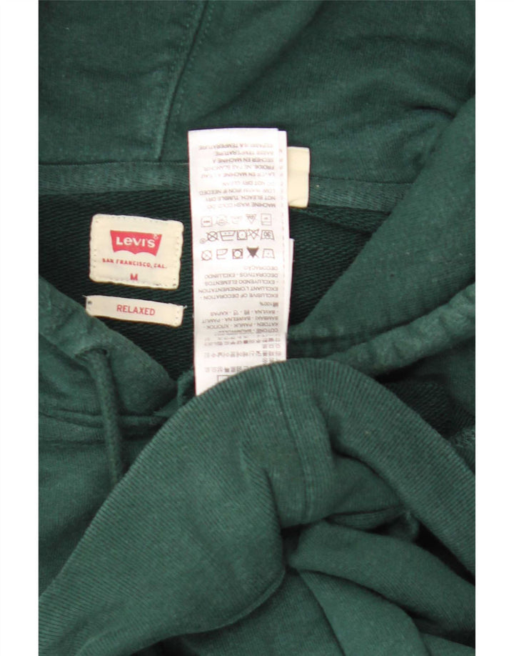 Pulover Levi's pentru bărbați cu capota, verde mediu, bumbac