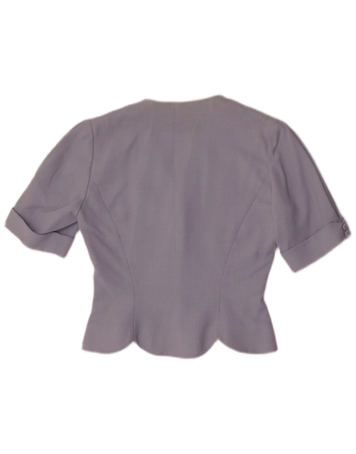 Jachetă blazer cu mânecă scurtă, cu 3 nasturi, pentru femei, Laura Ashley, UK 10, mov