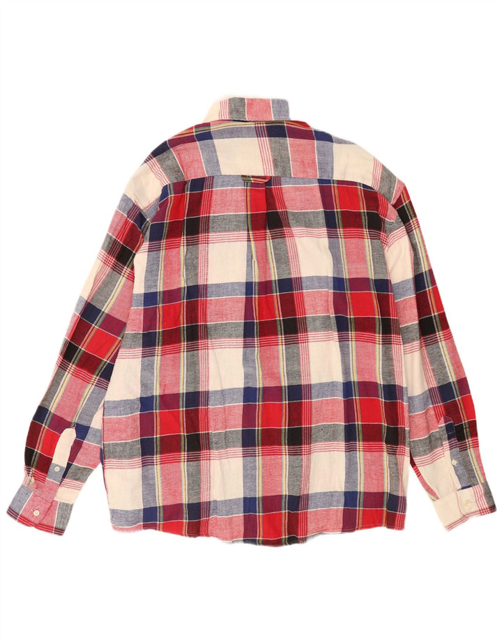Cămașă Vintage pentru bărbați din flanel XL, bumbac cu carouri multicolore