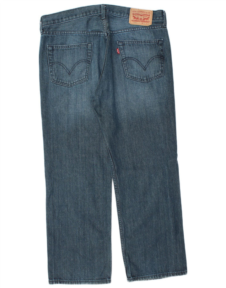 Blugi drepti pentru bărbați LEVI'S 506 W36 L28 Bumbac albastru