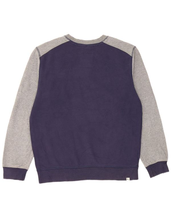 Pulover pentru bărbați Puma Grafic Pulover Mediu Bleumarin, Bumbac Colorblock