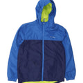 EDDIE BAUER Boys Hooded Rain Jacket 14-15 Years Large  Blue Colourblock Vintage Eddie Bauer and Second-Hand Eddie Bauer from Messina Hembry 
