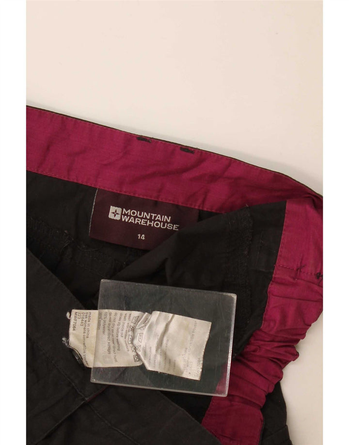 Mountain Warehouse Pantaloni scurti cargo pentru femei UK 14 Large W34 Poliester negru