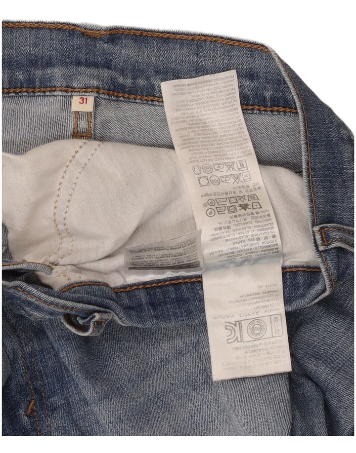 Pantaloni scurți din blugi pentru femei LEVI'S W31, bumbac albastru mediu