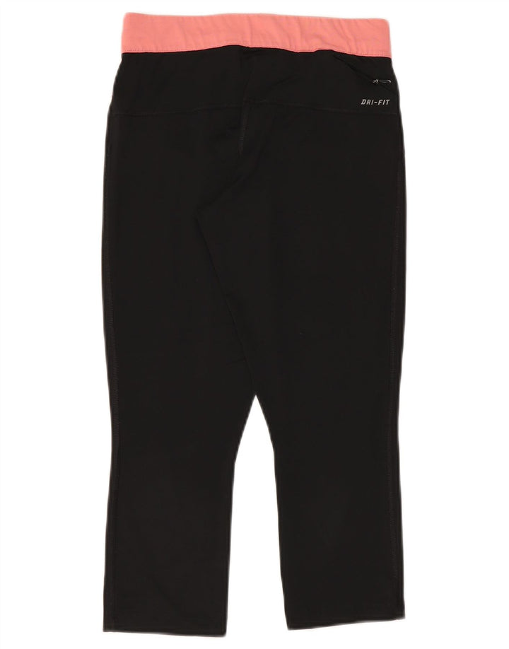 Leggings capri Nike Dri Fit pentru femei UK 10 Poliester negru mic