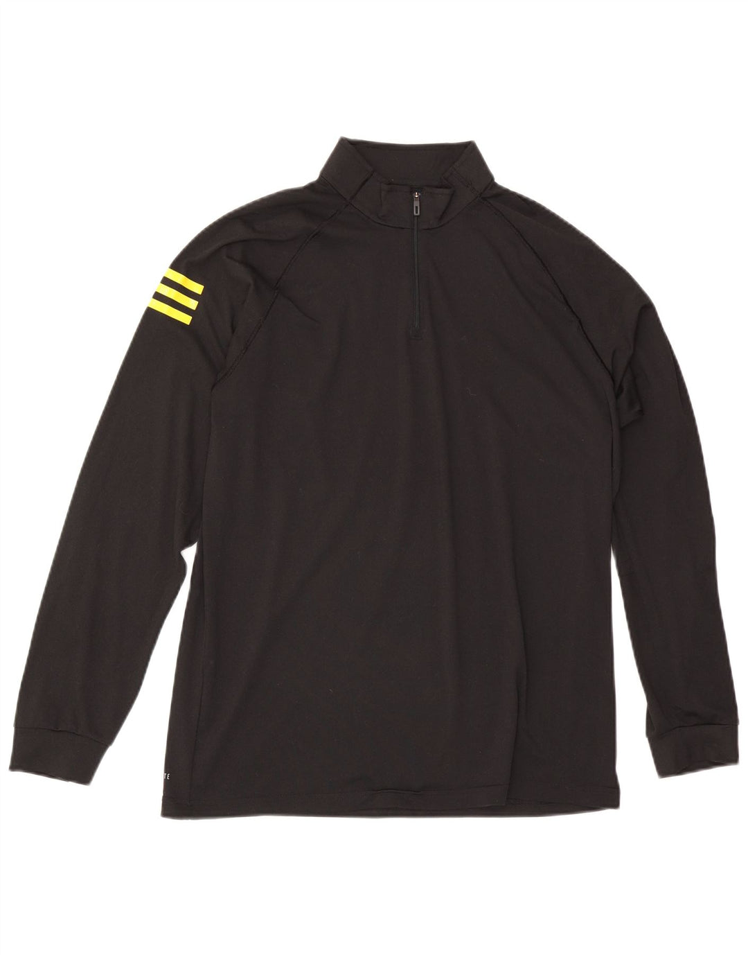 Adidas Mens Climalite Zip Neck Pullover Trening Top Mediu Negru