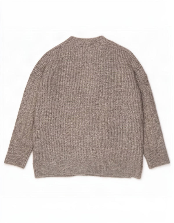 Pulover cardigan supradimensionat pentru femei Abercrombie & Fitch UK 16 mare gri