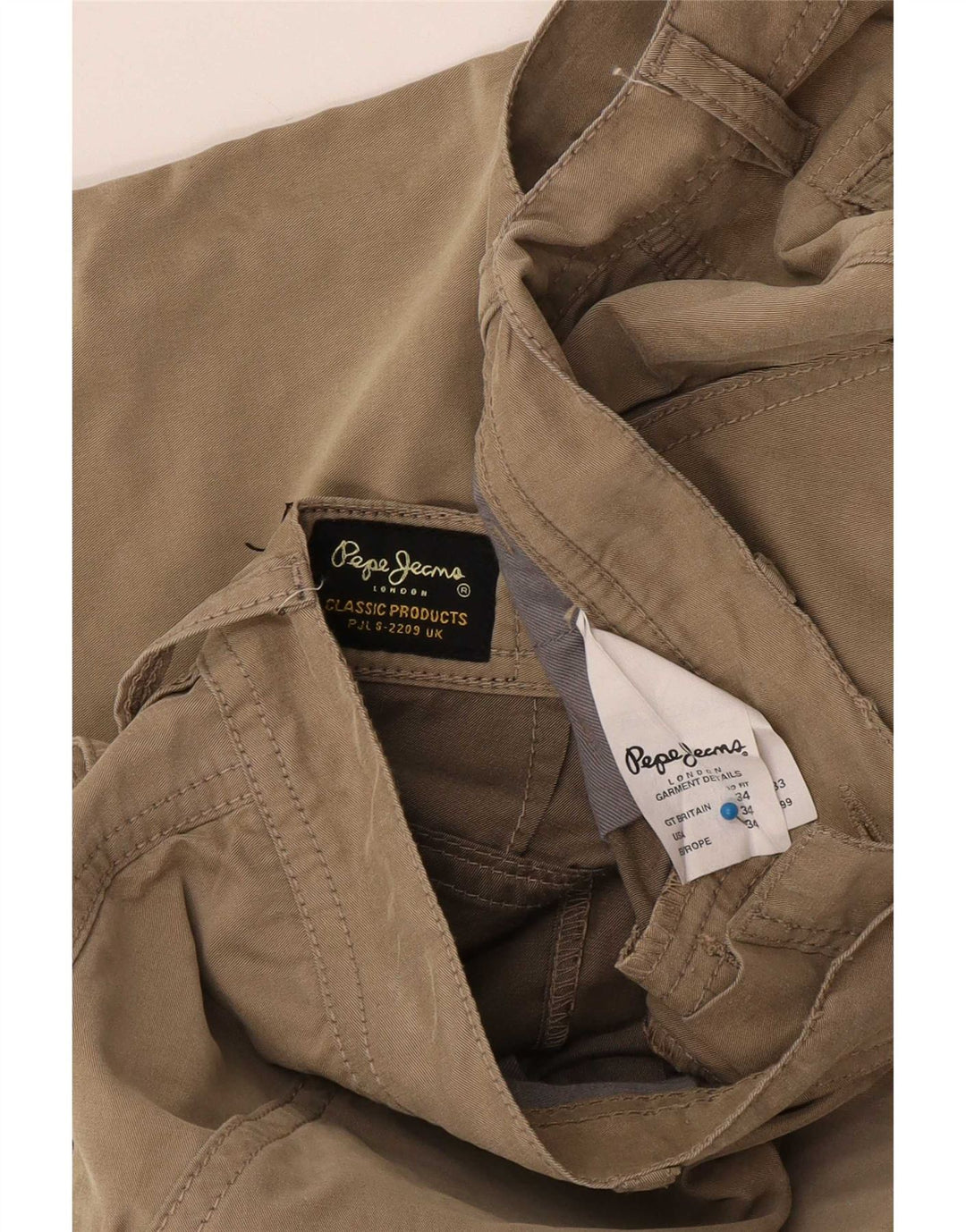 Bermudă pentru bărbați PEPE Jeans Cargo W34, bumbac mare, bej