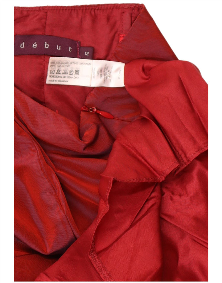 Rochie Maxi fără bretele pentru femei Debut UK 12 Medium Red Viscose
