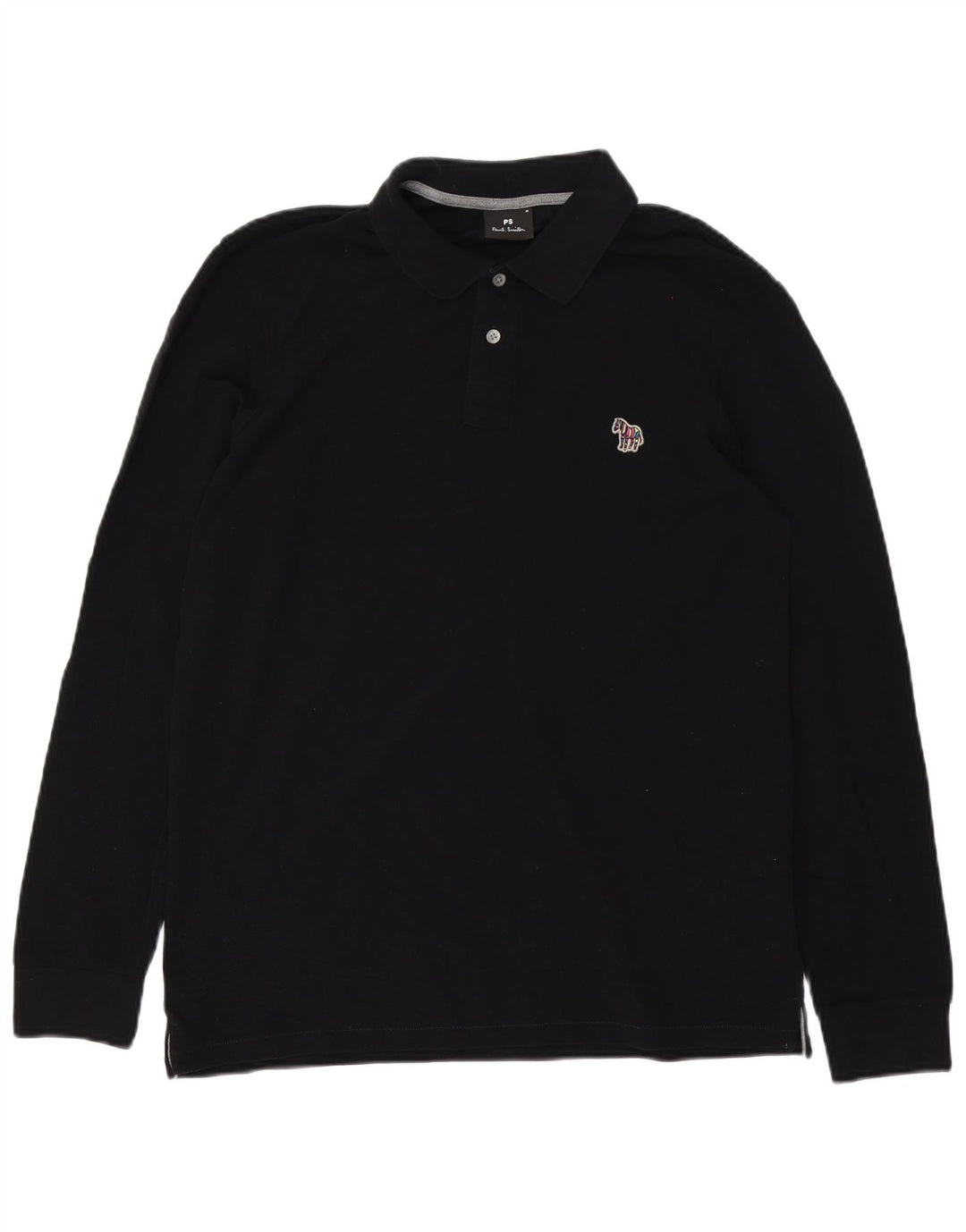 Cămașă polo cu mânecă lungă pentru bărbați Paul Smith, negru mediu