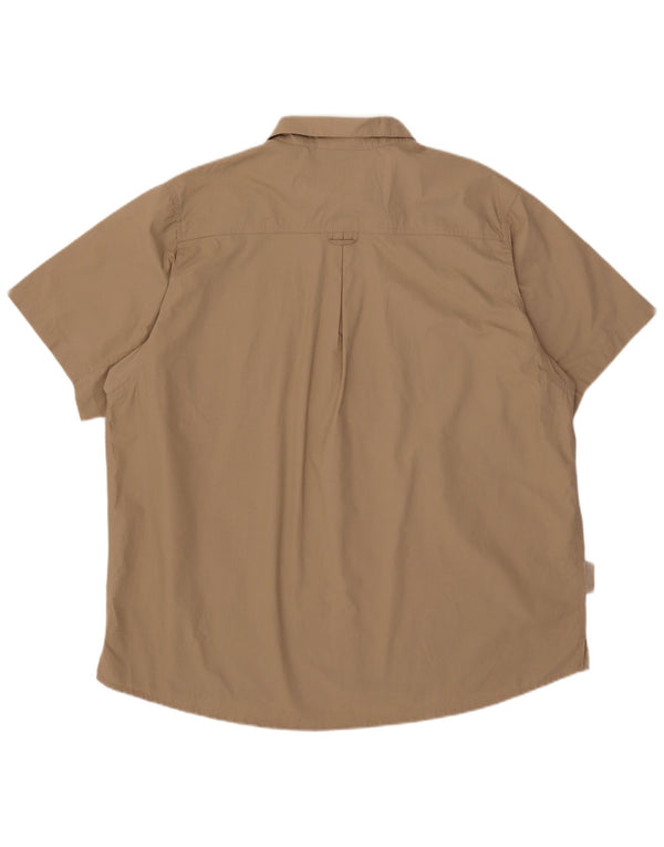 Mountain Warehouse Mens Short Sleeve Shirt 2XL Beige Polyester