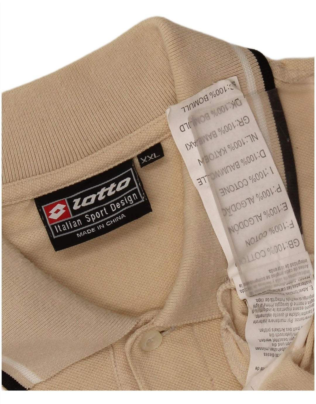 LOTTO Cămașă Polo 2XL Bej Bumbac