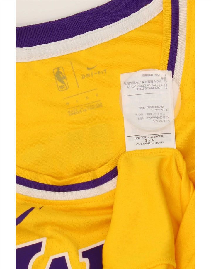 Top cu vestă grafică Nike pentru bărbați Lakers, mare, galben din poliester