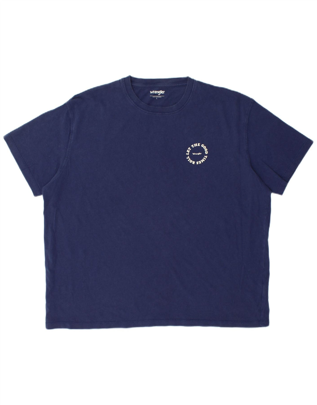 Tricou pentru bărbați WRANGLER Top mare din bumbac bleumarin