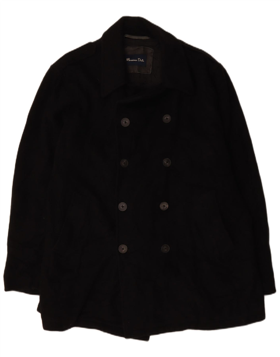 Palton Massimo Dutti pentru bărbați UK 44 2XL Lână neagră