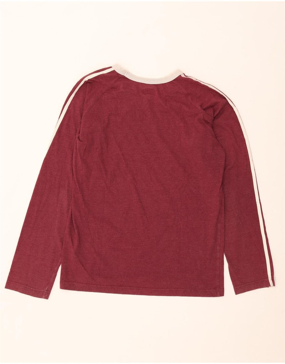 Top pentru bărbați Adidas cu mânecă lungă, bumbac mediu burgundă