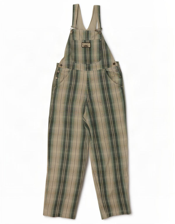 S.Oliver Pantaloni Salopete Femei Medium W32 L29 Verde Check Bumbac