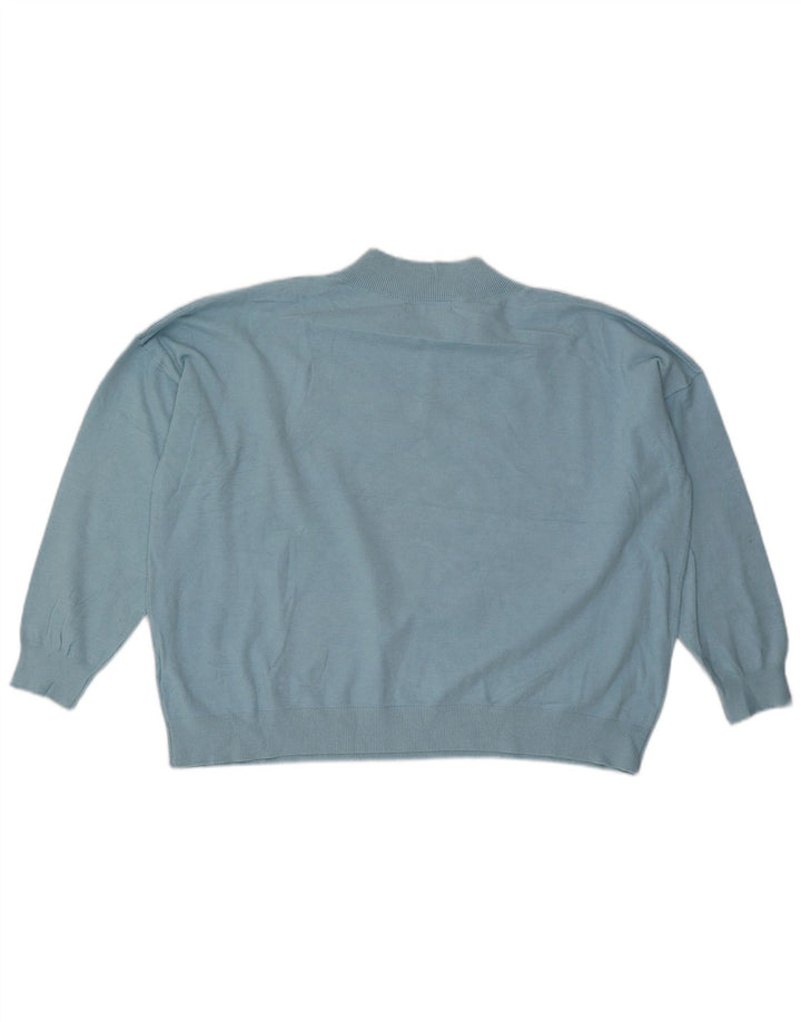 Pulover cu decolteu în V supradimensionat pentru femei Marks & Spencer UK 18 XL Albastru