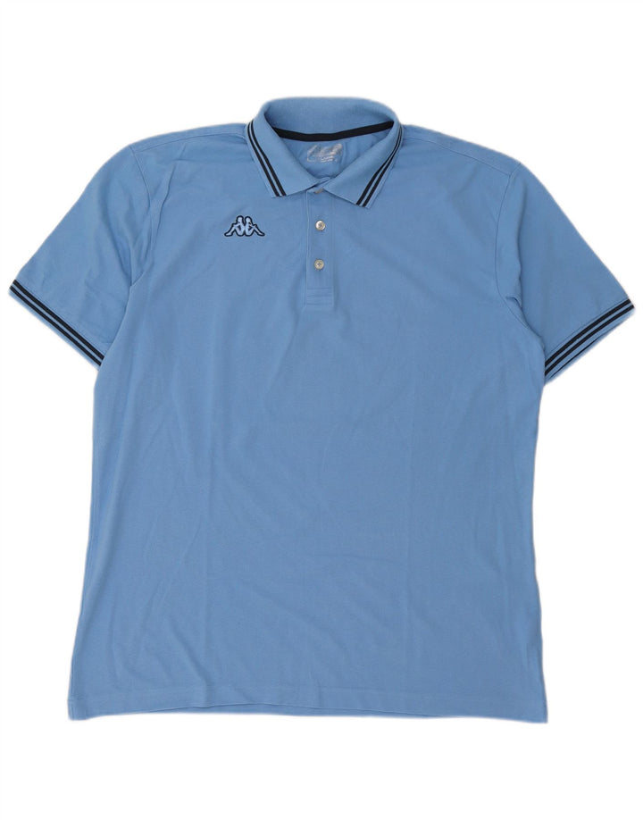 Cămașă polo pentru bărbați Kappa 2XL, bumbac albastru