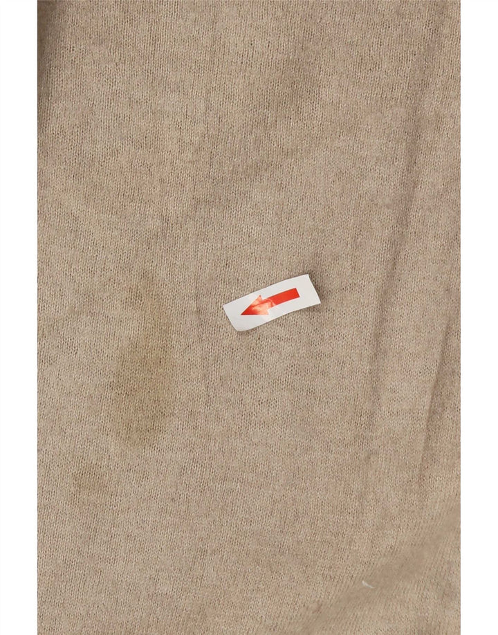 Refrigiwear Pulover cu decolteu în V pentru bărbați, mare, bej, mătase