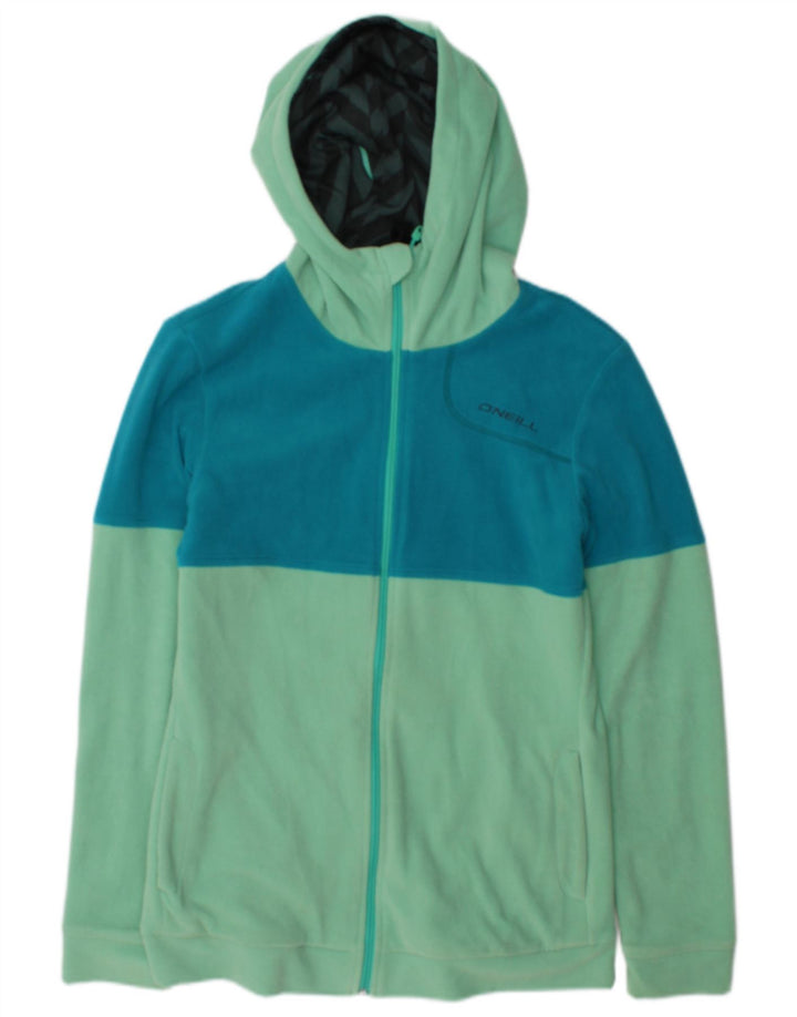 Jachetă fleece cu glugă O'Neill pentru femei UK 12 Medium Green Colorblock